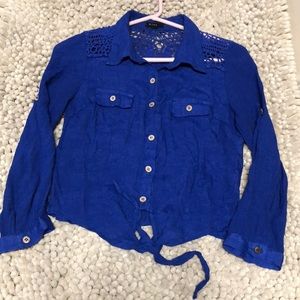 Crotchet button down top